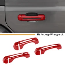 Red Door Tailgate Handle Decor Cover Trim For Jeep Wrangler JL 2Door Accessories
