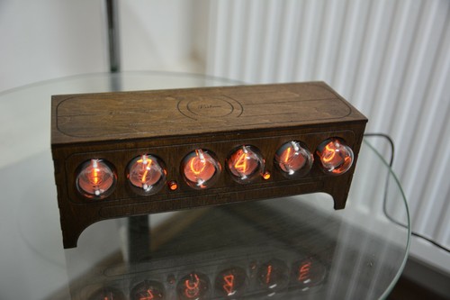 Nixie tube clock IN1 table desk retro old vintage clock for bedroom by JTNlab - Picture 8 of 11