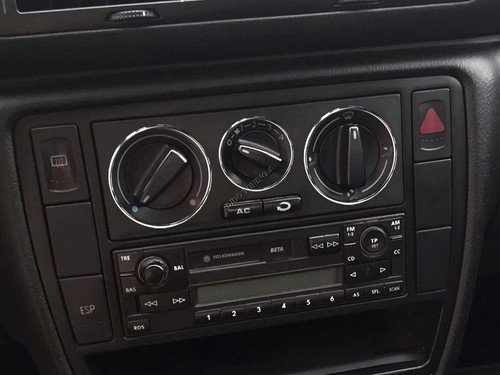 For VW Passat B5 96-00 Polished Aluminum Heater dash panel Surrounds Rings 3pcs - Bild 6 von 7