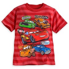 Disney Store Cars Lightning McQueen Tow Mater Boy Short Sleeve T Shirt Size 5/6