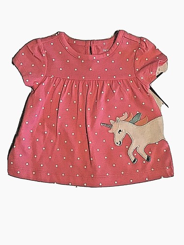 Baby Mädchen 3 tlg Top, Body & Shorts von Carter’s Set Rosa Einhorn Outfit Neu - Bild 6 von 7