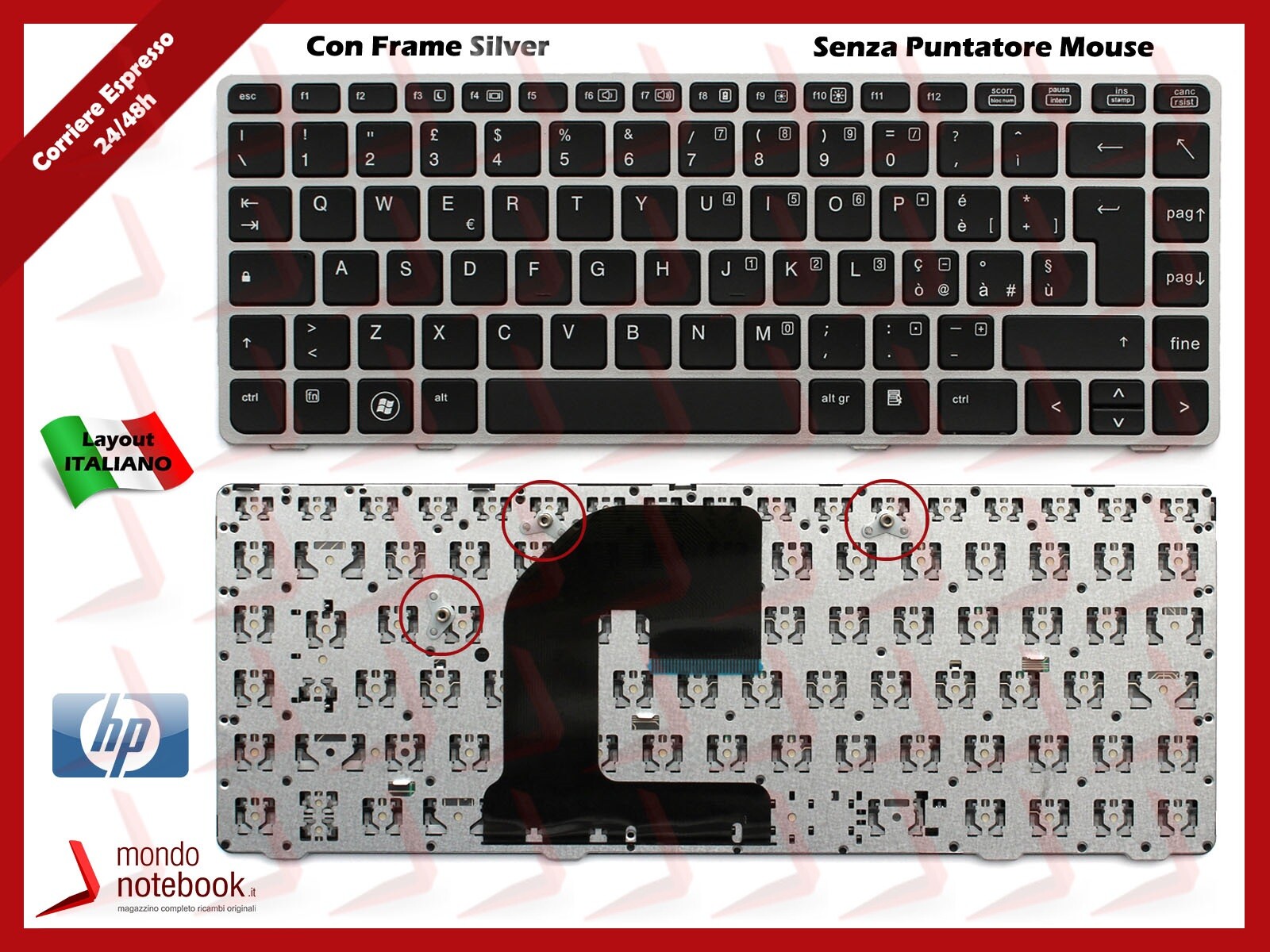 Tastiera Notebook HP EliteBook 8460p 8460w 8470p 8470w ProBook 6460b 6465b (FRAM