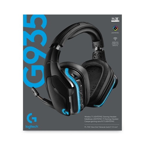 5099206081918 Logitech G G935 Headset Head-band 3.5 mm connector Black, Blue Log - Afbeelding 7 van 10
