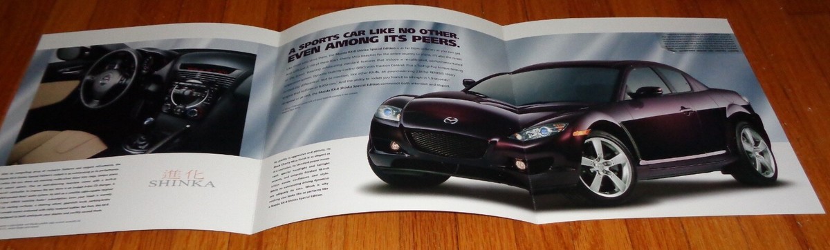 Original 2005 Mazda RX-8 Shinka Special Edition Foldout Sales