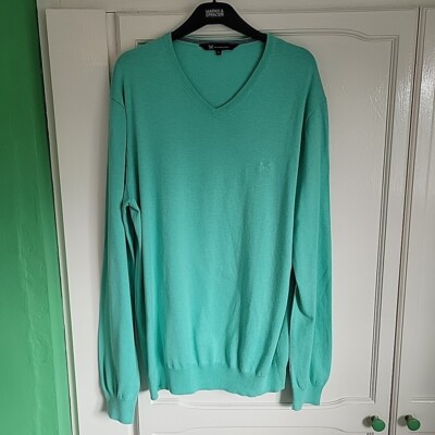 Crew Clothing Company Jumper Mens Size Large Mint Green Preowned