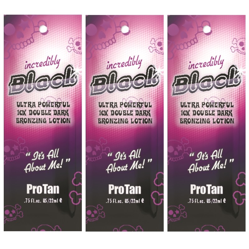3 Pro Tan INCREDIBLY BLACK sunbed tanning cream SACHETS