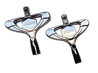 Drum Keys Universal Continuous Motion Speed Drum Tuning | Chrome | Pack of 2