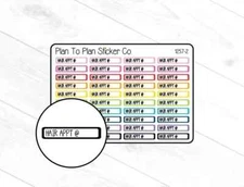 1257-2~~Hair Appointment Reminder Planner Stickers