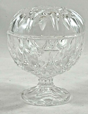 Beautiful Small Crystal Bonbonniere w/ Lid