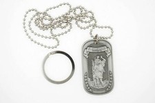St. Christopher Spiritual Christian USA Military Metal Dog Tag / Keychain