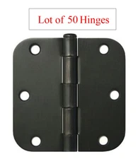 50 Oil Rubbed Bronze 3.5"X3.5" with 5/8 Radius Round Corner Interior Door Hinges