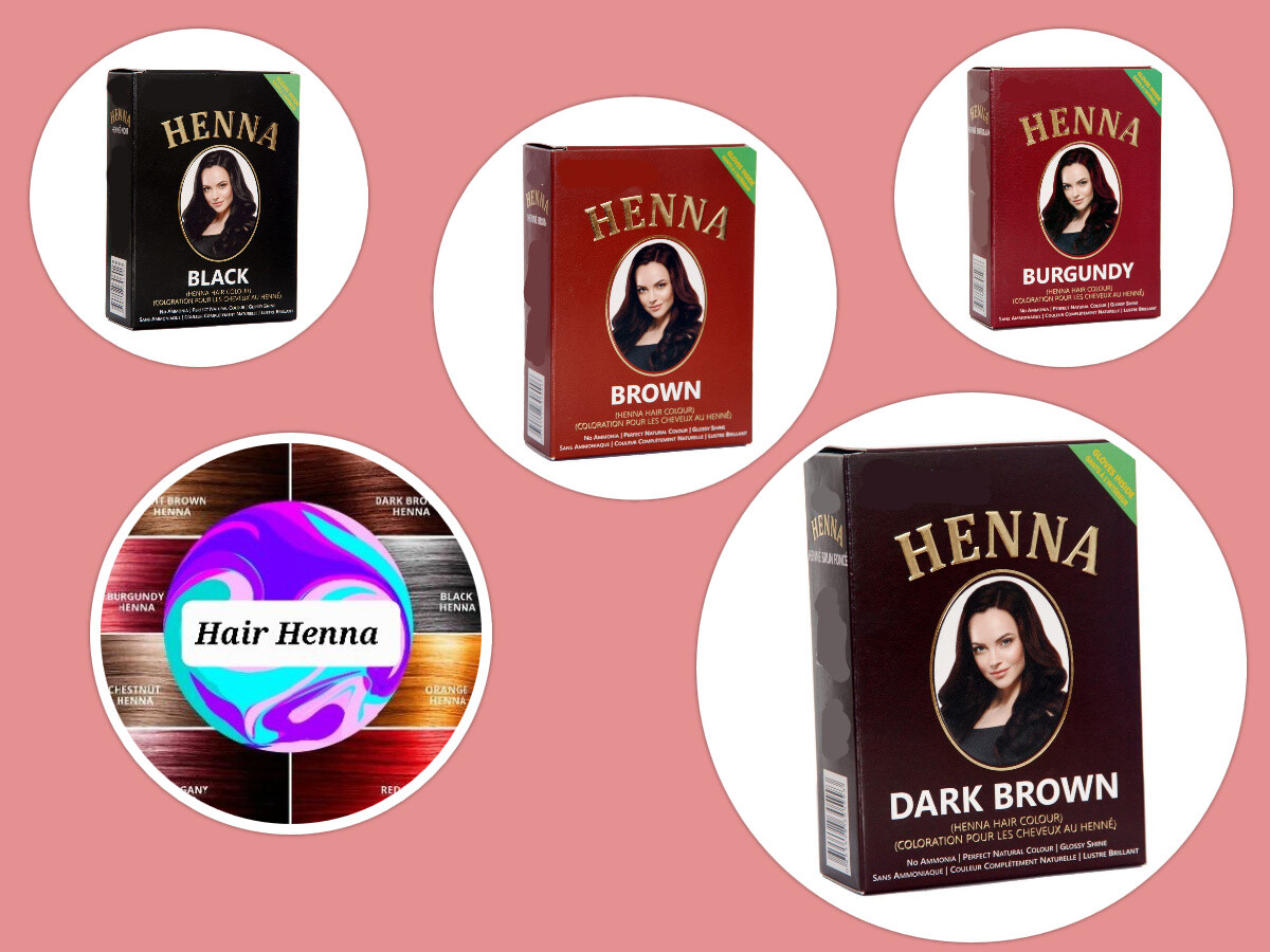 RED Hair HENNA Dye Hair Colourants BURGUNDY DARK BROWN BLACK