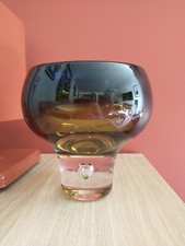 Vicke Lindstrand Bowl Kosta Boda Sweden MCM Signed