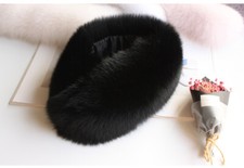 100 Real Fox Fur Scarf Knitted Neck Warm Collar Scarves Wraps Winter Women's