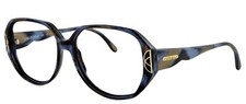 New Vintage LUXOTTICA 1426 56mm Desert Blue Eyeglasses Sunglasses Frames Italy