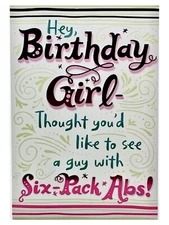 Birthday Card For Female Funny Metallic Foil Hallmark Expressions Card NEW