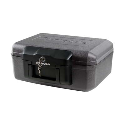 SentrySafe 1200 Fire-Resistant Box Safe with Key Lock 0.18 Cu. Ft., Black