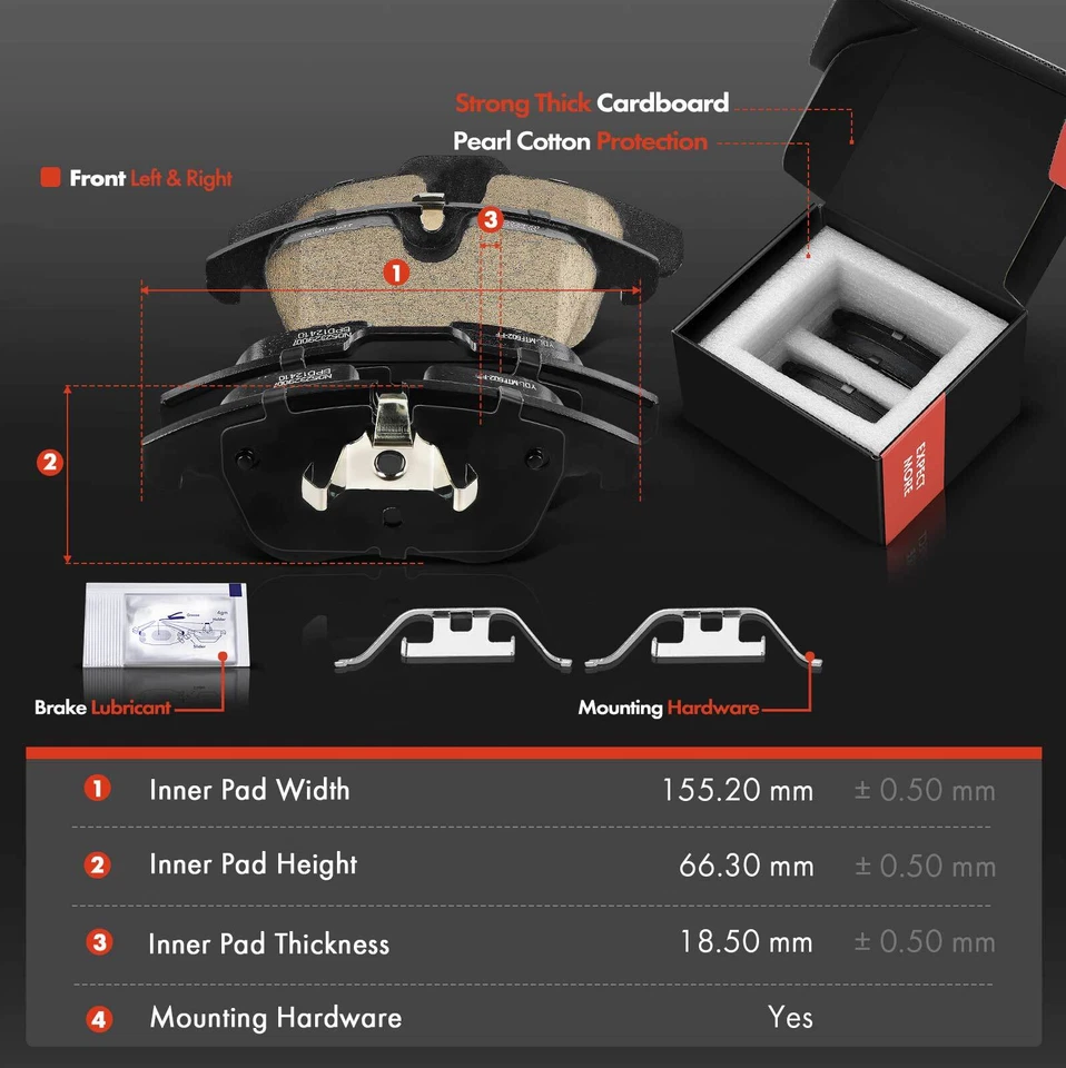 12x Rotores de freno de disco delanteros y traseros y pastillas de freno para Jaguar XF S-Type XJ8 326 mm Foto 4 de 4