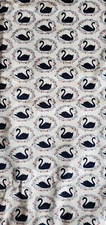 Dear Stella SLEEPING BEAUTY Blue Swan on White 100% Cotton Quilt Fabric 2.5 yd