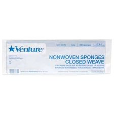 Venture Non-Woven 4-Ply Closed Weave Sponge Non-Sterile by Tidi for Unisex - ...