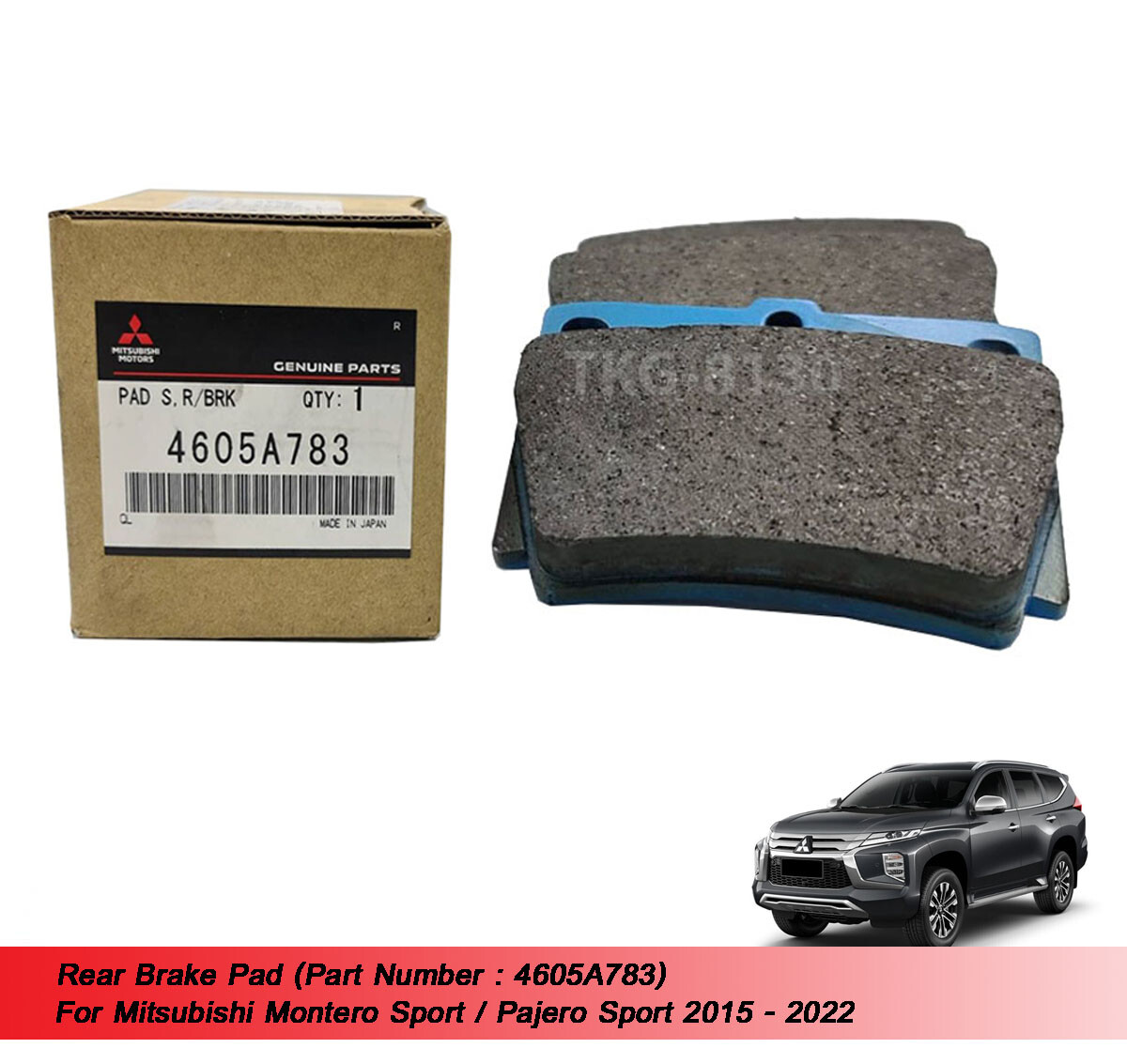 Rear Brake Pad 4605A783 Fit Montero Pajero Sport 2015 2016 2017