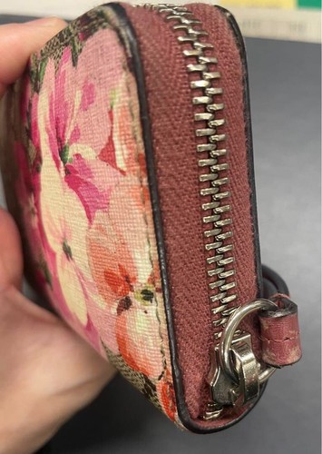 Gucci Blooms GG Supreme Floral Flower Bifold Wallet Leather Purse Authentic - Picture 5 of 8