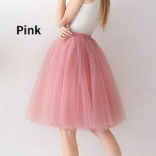 Women 5 Layer Mesh Skirt Bubble Petticoat Lady Ballet Sweet Princess Underskirt