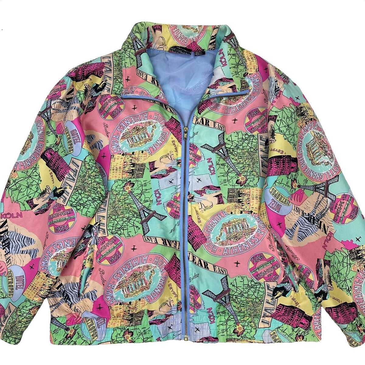 Vintage Mureli Silk Full Zip Bomber Jacket - Women's Size Vintage Mureli Silk Full Zip Bomber Jacket - Women's Size