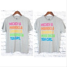 Lot Of 2 Disney Parks Short Sleeve T Shirts Youth XL Unisex Mickey Gray