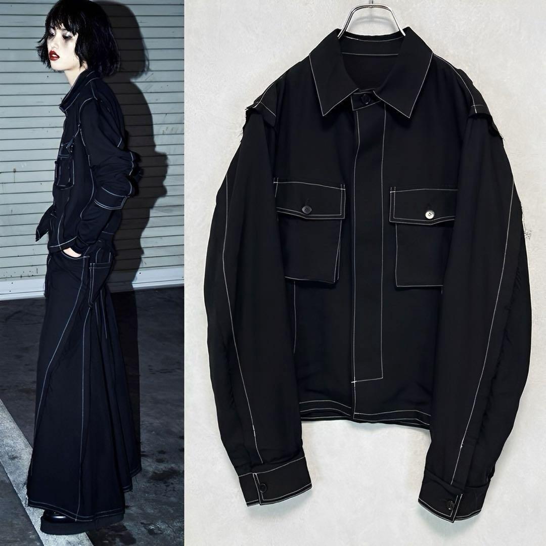 LIMI feu HIGH TWIST GABARDINE JACKET Black 2 | eBay LIMI feu HIGH TWIST GABARDINE JACKET Black 2 | eBay