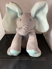 Peek A Boo Singing Motion Ears Hang Low Elephant Baby Plush Toy Blue Boy AI