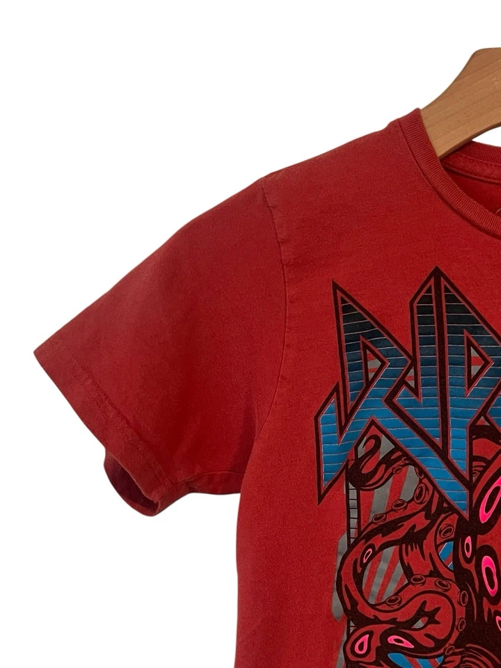 Rip Curl T Shirt Boys Size Medium Red Short Sleeve Graphics Crew Neck Tee - Image 2 of 4