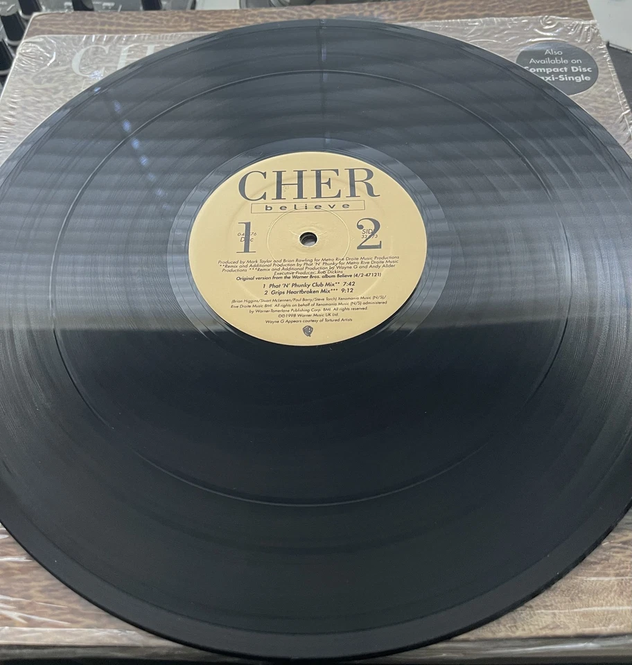 Cher – Believe Original 1998 Pressing 2X12" PROMO In Picture Cover VG+/VG+ - Image 4 of 4