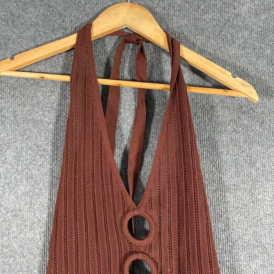 Kookai Dress Womens 12 Brown Maxi Samara Halter Evening Cocktail Party NEW Q8 - image 2 of 4