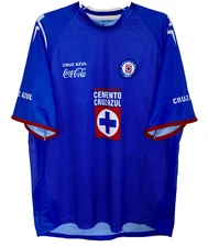 CEMENTO Soccer Jersey XL Deportivo Cruz Azul Mexico Coca-Cola Telcel Playera