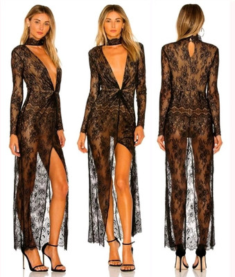 Majorelle CALISTO! Black Lace Body Jumpsuit XL Party Ball Sexy Gothic Whimsigoth