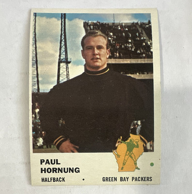 Fleer 1961 Paul Hornung Green Bay Packers #90 NFL Base Set Football Card