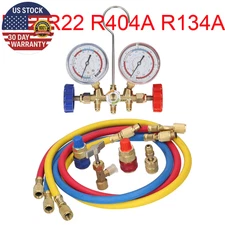 For R12 R22 R404A R134A Refrigerant Manifold Gauge SET Air Condition Refrigerati