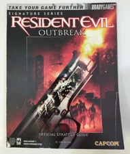 Resident Evil: Outbreak Official Strategy Guide Brady PS2 Capcom w/ Foldout
