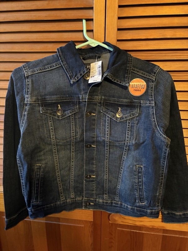 Girls THE CHILDRENS PLACE Blue Denim Jacket Size Medium Size 7-8 (AH)