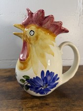 Jarra de gallo pintada a mano jarra de pollo de cerámica estilo arte popular