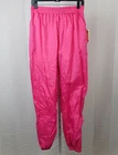 Vintage 90s NOS Kuma Sport 1980s Zippered-Ankle Athletic Track Pants Pink Large