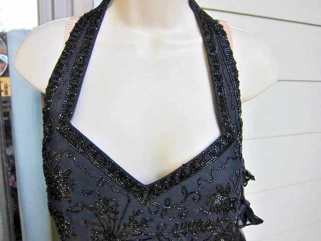 Camiseta sin mangas Ralph Lauren etiqueta azul seda con cuentas nueva con etiquetas talla 6 cremallera asimétrica Foto 3 de 4