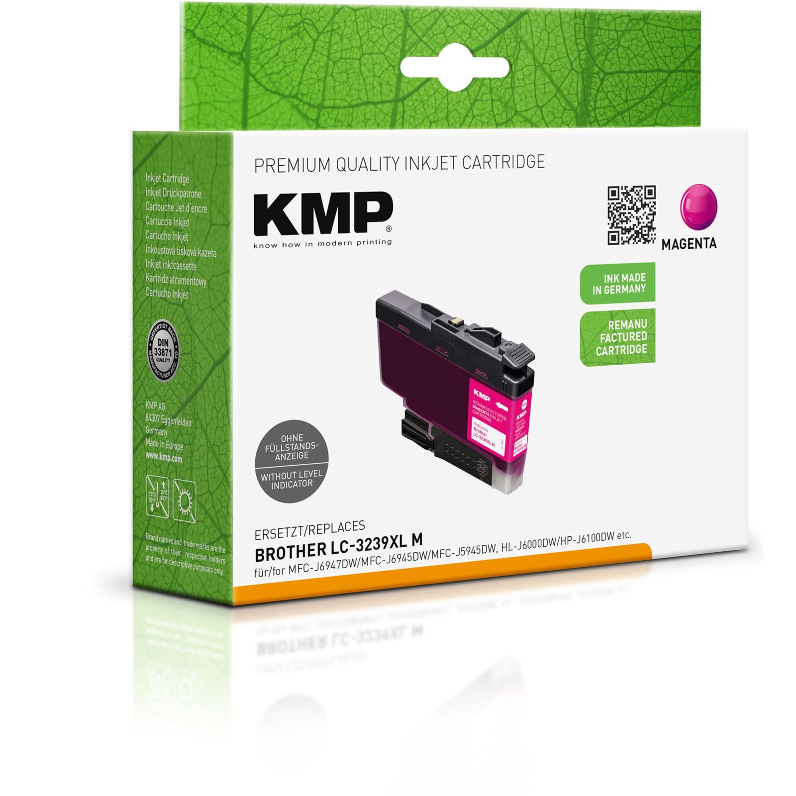 Картридж с чернилами KMP, совместимый с Brother LC3239XLM Magenta - 1543,4006 - для Br