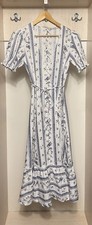 Reformation Veronika linen wrap dress size XS (US 0-2) in roquefort midi