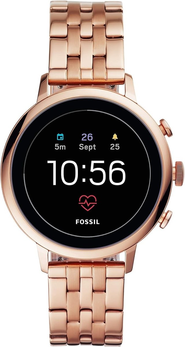 Rose Gold Fossil Q Ladies Venture Smartwatch Fossil FTW6020 Watch •