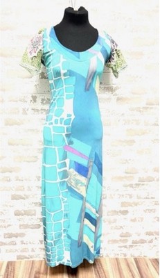 Save The Queen Womens Maxi Dress Multicolor  Laced Sleeves Boho  Signed Sz. S