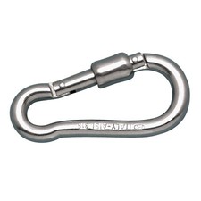 STAINLESS EXT CARABINER CLIP - SLIDE LOCK, 5/16" X 3-1/4", 316 SS