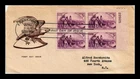 DR JIM STAMPS US COVER KENTUCKY SESQUICENTENNIAL FDC PLATE BLOCK TORN CORNER