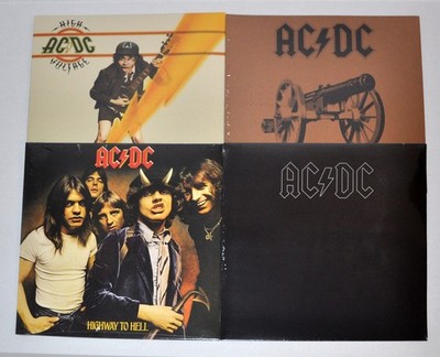 AC/DC Vinyl Record LOT of 4 Back in Black Highway Voltage Salute ACDC New